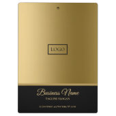 Stilvoll Schwarz und Golden Klemmbrett (Rückseite)