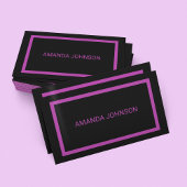 Stilvoll Schwarz und Lila sauber Lässig Visitenkarte