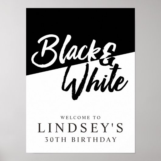 Stilvoll, schwarz und weiß poster (Vorne)