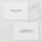 Stilvoll Schwarz & Weiß Einfach Schlicht Beruflich Visitenkarte (Vorne/Hinten)