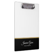 Stilvoll Schwarz-Weiß Klemmbrett (Rechts)