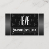 Stilvoll Schwarz/Weiß mit Gemusterten Buchstaben Visitenkarte (Vorderseite)