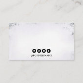 Stilvoll Schwarz-Weiß Schwert Tattoo Shop Visitenkarte (Rückseite)