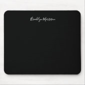 Stilvoll Schwarz-weißer Name eines benutzerdefinie Mousepad (Vorne)
