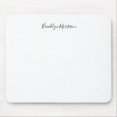 Stilvoll Schwarz-weißer Name eines benutzerdefinie Mousepad (Vorne)