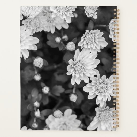 Stilvoll Schwarz-weißer Planer (Rückseite)