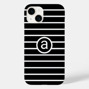 Stilvoll Schwarz-weißes Muster Monochromatischer N Case-Mate iPhone 14 Hülle