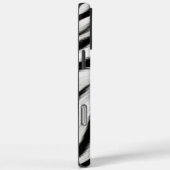 Stilvoll Schwarz-weißes Zebra Animal Pink Monogram Case-Mate iPhone Hülle (Rückseite / Rechts)