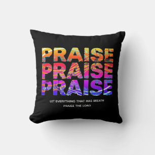 Stilvoll schwarze PRAISE Noten christlich Kissen