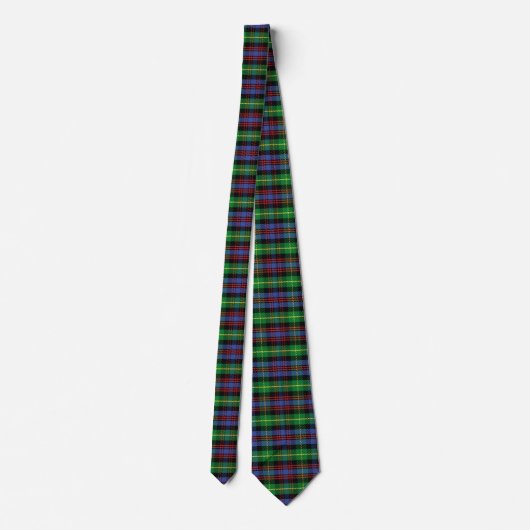 Stilvoll Scottish Tartan Pattern Green Blue Red Krawatte (Rückseite)