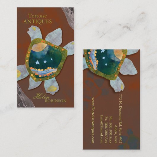 Stilvoll Sedona Turtle Beruflich Visitenkarte (Vorne/Hinten)