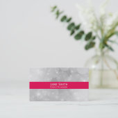 Stilvoll silberner moderner, trendiger Eventplaner Visitenkarte (Stehend Vorderseite)