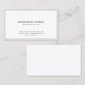Stilvoll Sleek Modernes Elegantes Minimalistisches Visitenkarte (Vorne/Hinten)