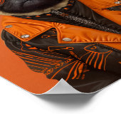 Stilvoll Spooky Mops Poster (Ecke)