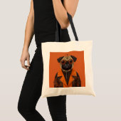 Stilvoll Spooky Mops Tote Bag Tragetasche (Vorderseite (Produkt))