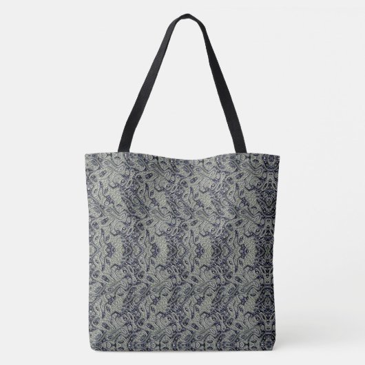 Stilvoll strukturierte Mit Monogramm Tote Tasche (Rückseite)