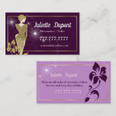 Stilvoll Tailor Dressmaker pink Visitenkarte (Vorne/Hinten)