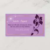 Stilvoll Tailor Dressmaker pink Visitenkarte (Rückseite)