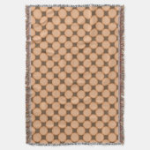 Stilvoll Tan Peach Pink Polka Dot Muster Decke (Vorderseite Vertikal)
