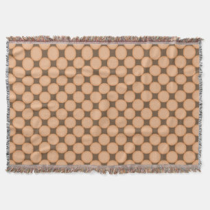 Stilvoll Tan Peach Pink Polka Dot Muster Decke