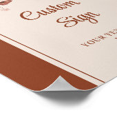 Stilvoll Terracotta Pampas Sage Boho Arch Custom Poster (Ecke)