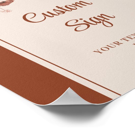 Stilvoll Terracotta Pampas Sage Boho Arch Custom Poster (Ecke)