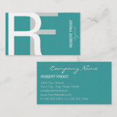 Stilvoll texturierte Monogramm-Auswahl HINTERGRUND Visitenkarte (Vorne/Hinten)