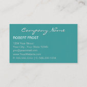 Stilvoll texturierte Monogramm-Auswahl HINTERGRUND Visitenkarte (Rückseite)