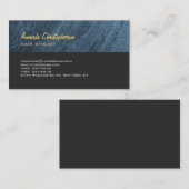 Stilvoll Trendy Blue Gray Hair Stylist Einzigartig Visitenkarte (Vorne/Hinten)