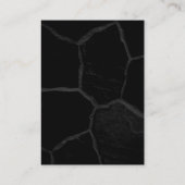 Stilvoll Trendy Bold Text Orange Black Stone Visitenkarte (Rückseite)