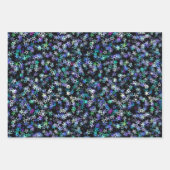 Stilvoll Trendy Cluster of Stars Theme Blue Lila Geschenkpapier Set (Vorderseite 2)