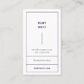 Stilvoll Trendy Dusky Lila Modern Minimal Visitenkarte (Vorderseite)