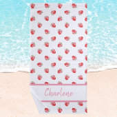 Stilvoll Trendy Girly Strawberry Muster Strandtuch