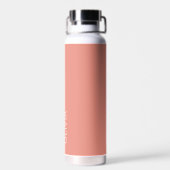 Stilvoll trendy Modern Peach Burnt Orange Minimal Trinkflasche (Rückseite)