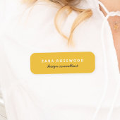 Stilvoll Trendy Mustard Yellow Moderner Minimal Namensschild