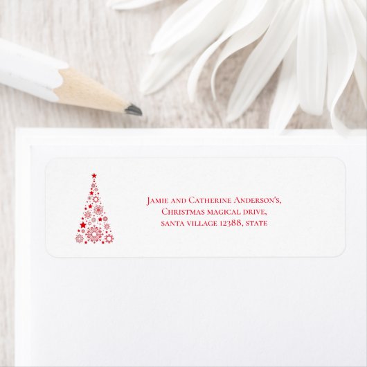 Stilvoll Trendy Script rot Weihnachtsbaum (Insitu)