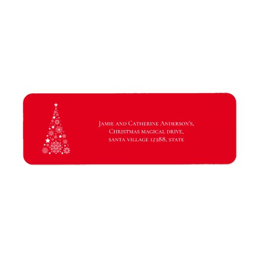 Stilvoll Trendy Script rot Weihnachtsbaum (Vorne)