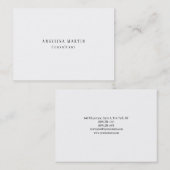 Stilvoll Trendy White Minimalistisch Schlicht Mode Visitenkarte (Vorne/Hinten)