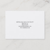 Stilvoll Trendy White Minimalistisch Schlicht Mode Visitenkarte (Rückseite)