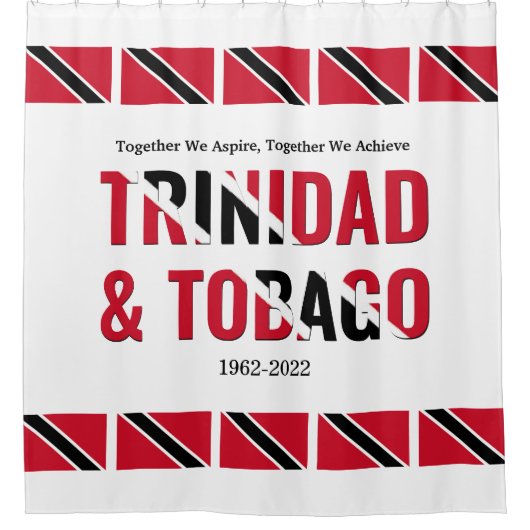 Stilvoll TRINIDAD TOBAGO Duschvorhang (Vorderseite)
