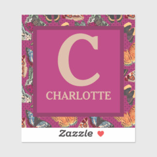 Stilvoll und einzigartig Lila Vintager Schmetterli Aufkleber