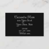 Stilvoll und elegant Vintag Visitenkarte (Rückseite)