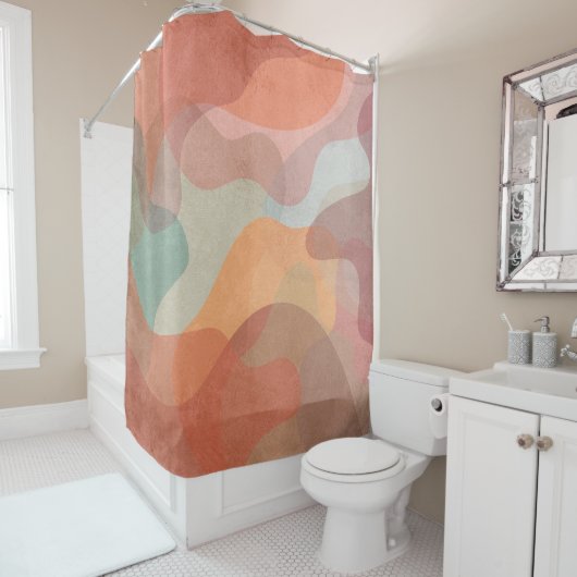 Stilvoll und farbenfroh künstlerisches Muster Duschvorhang (Beispiel)