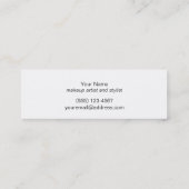 Stilvoll und Gold dünn schwarz gestreift Moderne Mini Visitenkarte (Rückseite)