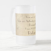 Stilvoll und humorvoll personalisiert 100. Geburts Mattglas Bierglas (Vorderseite Links)