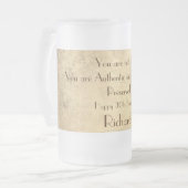 Stilvoll und humorvoll personalisiert 30. Geburtst Mattglas Bierglas (Vorderseite Links)