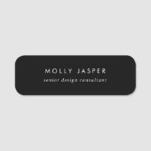 Stilvoll und modern eingerichtet Minimal einfach S Namensschild (Vorderseite)