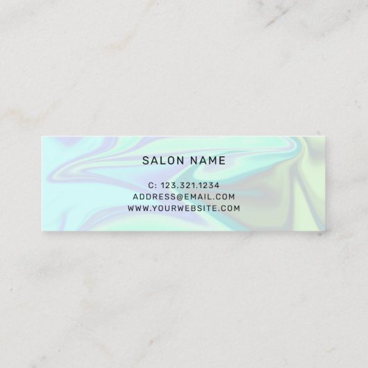 Stilvoll und modern mini visitenkarte (Rückseite)