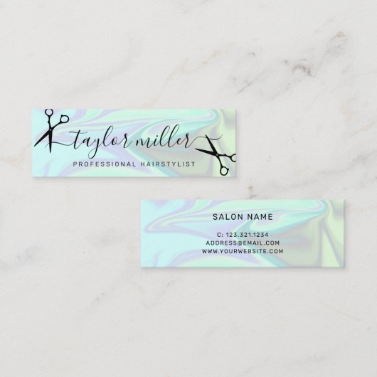 Stilvoll und modern mini visitenkarte (Vorne/Hinten)