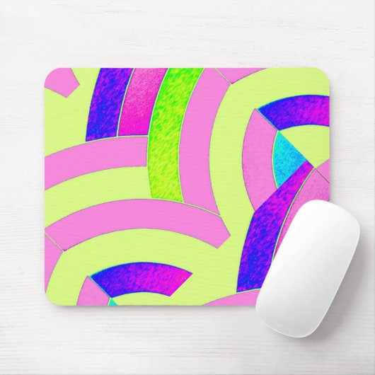 stilvoll und modern, rosa/Limon Zickzack Mousepad (Mit Mouse)